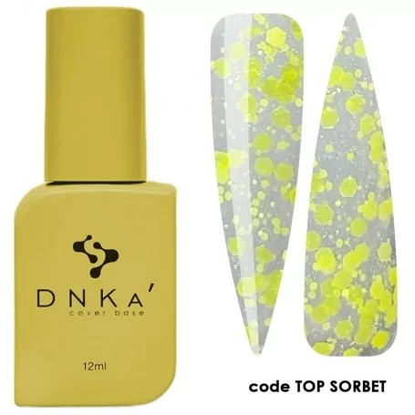 DNKa Top Sorbet (transparent mit neongelben Flocken), 12 ml