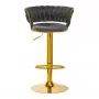 4Rico Bar Stool QS-B313a Gray Velvet