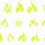 Transfer Foil Luminous Flames 100 cm, luminous in UV Nr.: 2