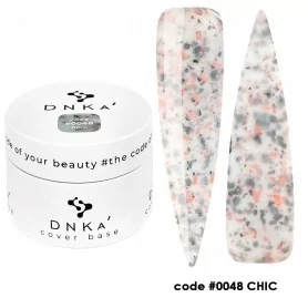 0048 DNKa Cover Base 30 ml (milky with multicolored tint)