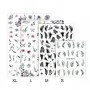 3D STICKERS TJ015 WHITE WITH SILVER RIBBON