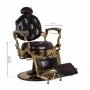 Gabbiano Tito Gold Friseurstuhl schwarz