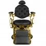 Gabbiano Giulio Gold hairdressing chair black