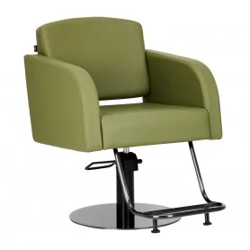 Barbershop chair Gabbiano Turin, black and green