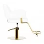 Barbershop chair Gabbiano Linz NQ, white gold