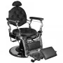 Gabbiano Giulio Silver black hairdressing chair