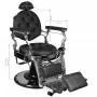 Gabbiano Giulio Silver black hairdressing chair