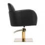 Hairdressing chair Gabbiano Malaga gold black