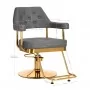 Barber chair Gabbiano Granada golden gray