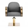 Gabbiano Malaga hairdressing chair in gold and gray