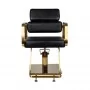 Gabbiano Porto Gold hairdressing chair black