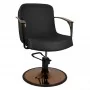 Gabbiano armchair with copper plated Bologna black