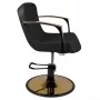 Gabbiano Gold Styling Armchair Bologna Black