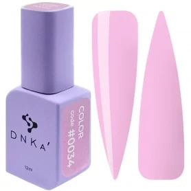 DNKa Гель-лак для ногтей 0034 (светло-розовый, эмаль), 12 мл