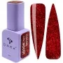 DNKa Gel Nail Lacquer 0091 (punane glitteriga), 12 ml