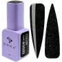 DNKa Gel Nail Lacquer 0099 (czarny z brokatem), 12 ml