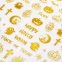 Dünne selbstklebende Nagelaufkleber für Halloween R233 Gold