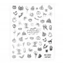 Thin self-adhesive Halloween stickers MS-C301 silver