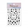 Thin self-adhesive Halloween stickers MS-C298 black