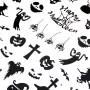 Thin self-adhesive Halloween stickers MS-C298 black