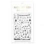 Thin self-adhesive Halloween stickers R234 silver