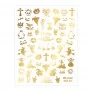 Thin self-adhesive Halloween stickers MS-C298 gold