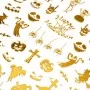 Thin self-adhesive Halloween stickers MS-C298 gold