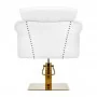 Barber chair Gabbiano Berlin, gold and white