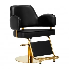 Frizieru krēsls Gabbiano Linz zelta melns disks