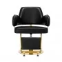 Hairdressing chair Gabbiano Linz gold black disc