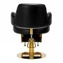 Hairdressing chair Gabbiano Linz gold black disc