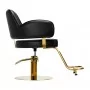 Hairdressing chair Gabbiano Linz gold black disc