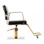 Hairdressing chair Gabbiano Porto gold-black