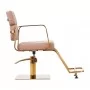 Hairdressing chair Gabbiano Porto golden beige color