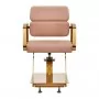 Hairdressing chair Gabbiano Porto golden beige color