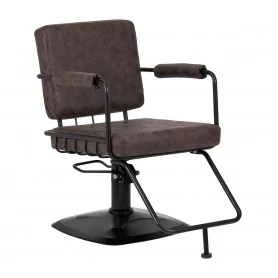 Gabbiano Catania Loft kokvilnas krēsls Old Leather, tumšs brūns