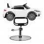 Children ' s hairdresser chair, BM car, white