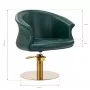 Barber chair Gabbiano Wersal, bottle green gold