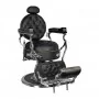 Hairdressing chair Gabbiano Cesare Silver black