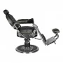 Hairdressing chair Gabbiano Cesare Silver black