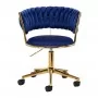 4Swivel chair Rico QS-GW01G velvet dark blue