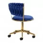 4Swivel chair Rico QS-GW01G velvet dark blue