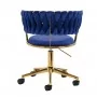 4Swivel chair Rico QS-GW01G velvet dark blue