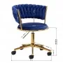 4Swivel chair Rico QS-GW01G velvet dark blue