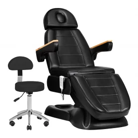 SILLON Lux 273b электро косметическое кресло + табурет 304, черный