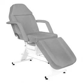 Krzesło kosmetyczne Basic 202 z talerzami szary