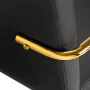 Krzesło toaletkowe QS-OF211G, czarne złoto