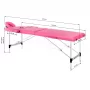 Activ Fizjo Aluminium-Massageliege Comfort, rosa