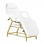 557G Cosmetical chair of gold with white kweets