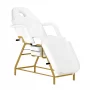 557G Cosmetical chair of gold with white kweets